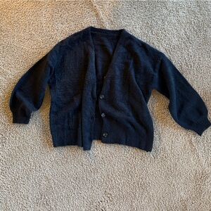 SHEIN Classic Black Knit Cardigan